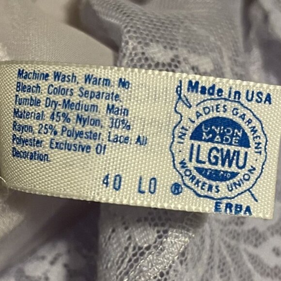80s Vintage Maidenform Ambiance Lavender Satin & Lace Camisole Top Size 34 - Picture 5 of 5